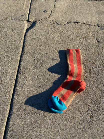 Color Blocked Stripe Socks