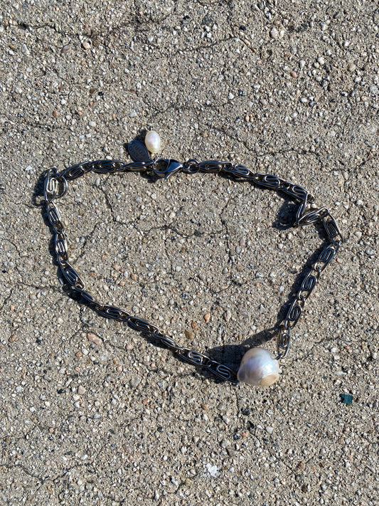 KARO KORU Pearl X Steel Baroque Pearl Necklace