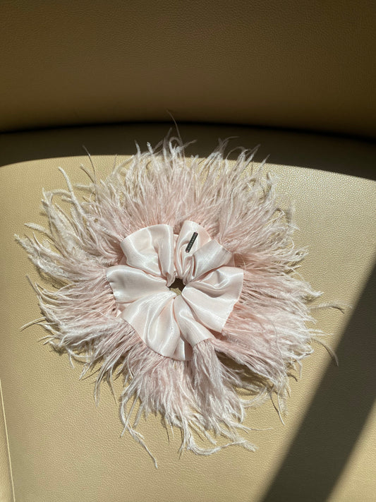 Madison Seidman - Ostrich Feather and Shantung Silk Hair Tie