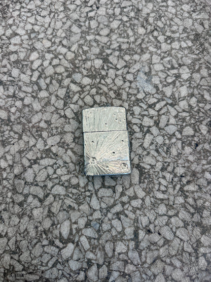 Patterned Silver Vintage Zorro Lighter