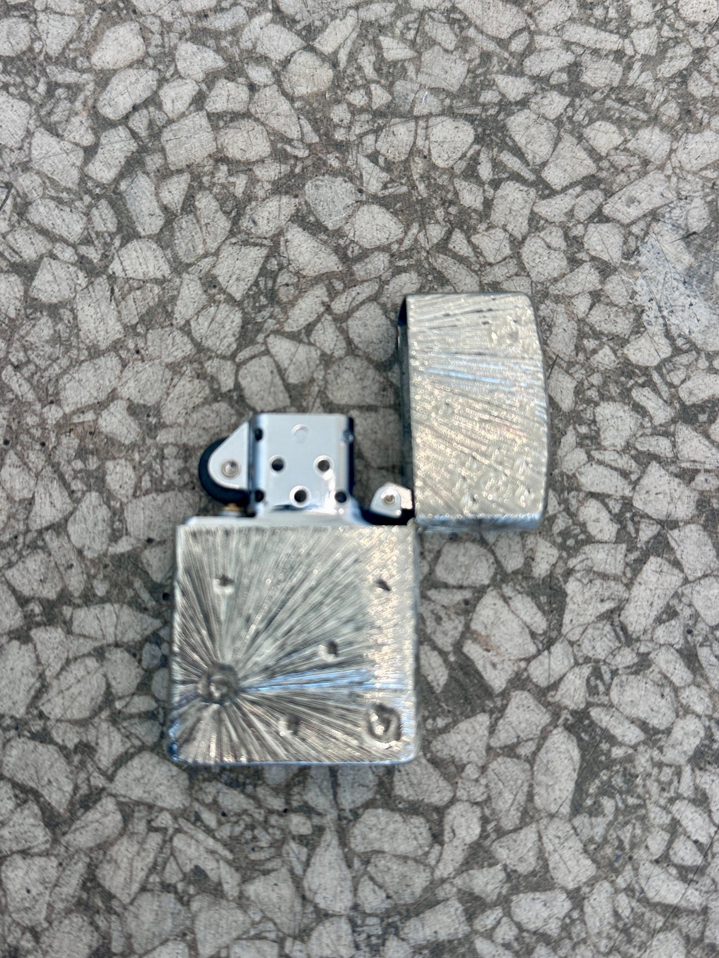Patterned Silver Vintage Zorro Lighter