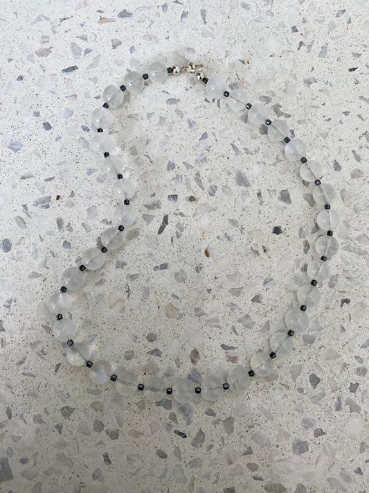 Poor Baby moonstone and hematite necklace