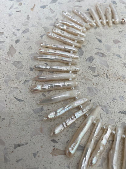 Poor Baby biwa pearls necklace