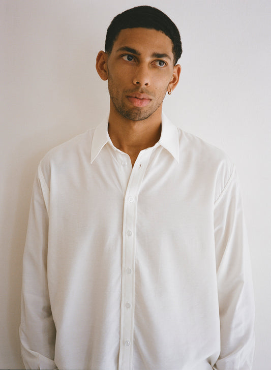 The Studio Shirt in Ivory by ARE STUDIO