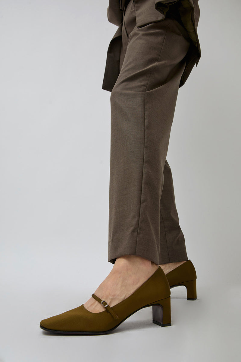 Pari Desai - Raval Mary Jane Olive Grosgrain