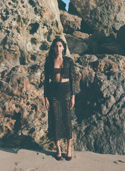 Soha Lace Crochet Cardigan-Pari Desai