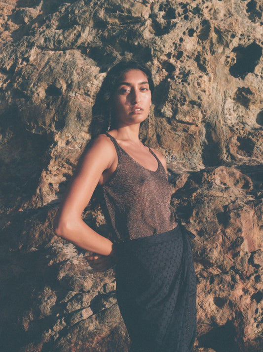 Zian Metallic Tank-Pari Desai