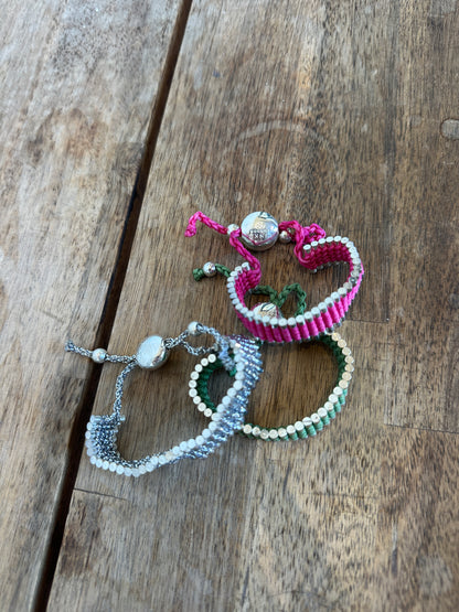 Silver Beaded Bracelet (3 colors)