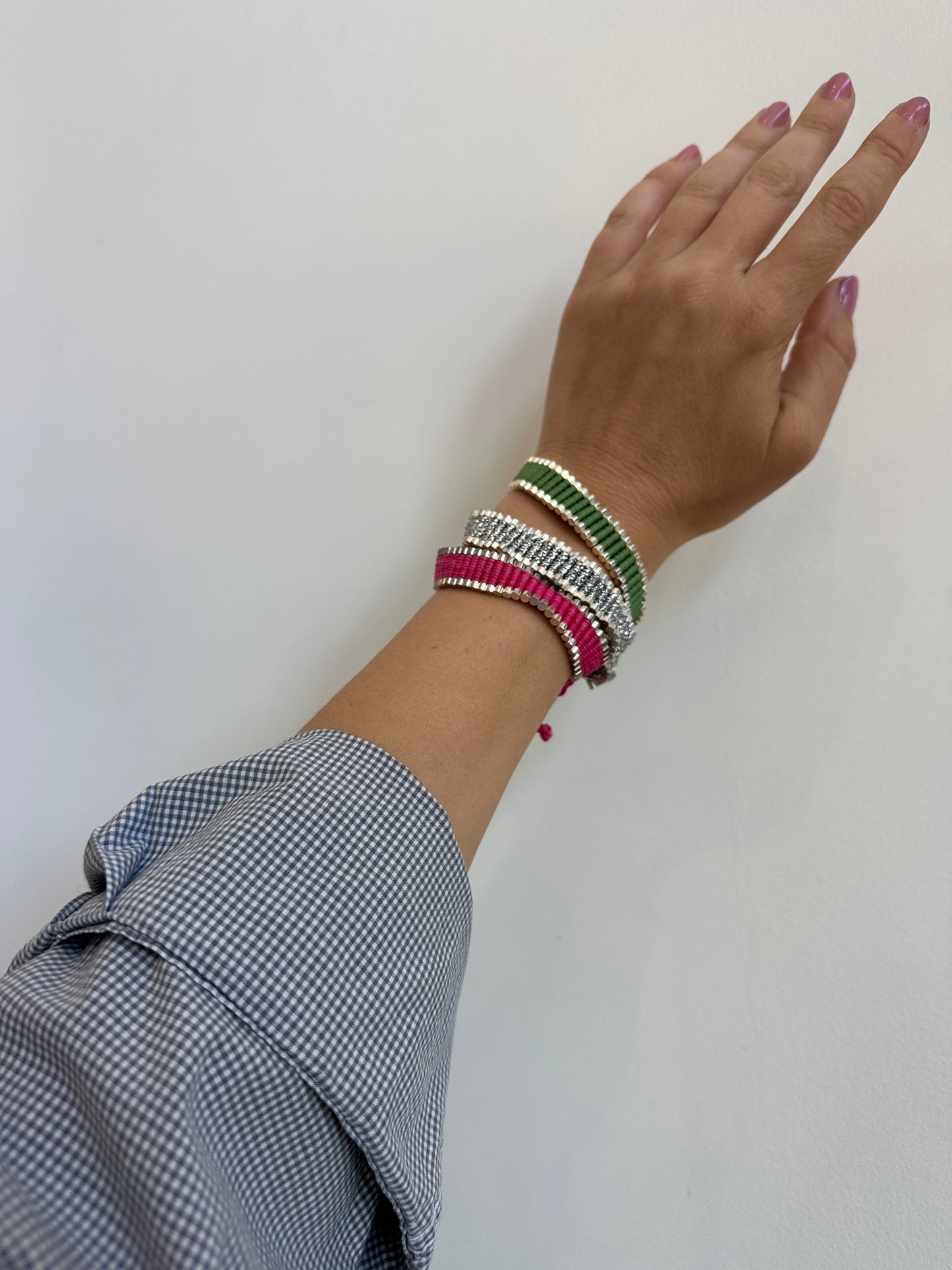 Silver Beaded Bracelet (3 colors)