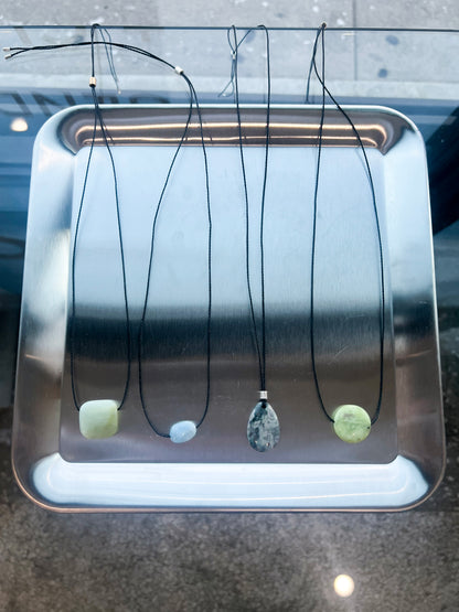 Jihye Stone Shell Cord Necklace