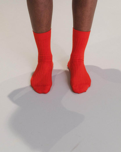 Baserange Rib knit overankle sock