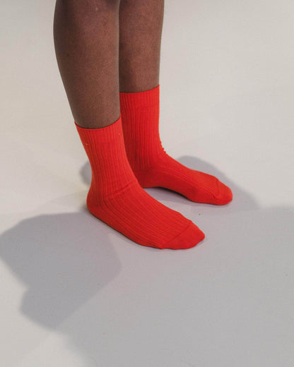 Baserange Rib knit overankle sock