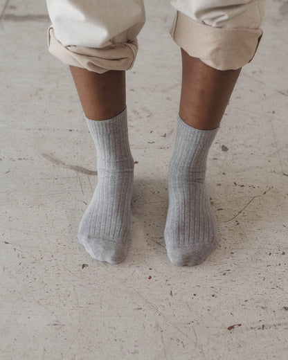 Baserange Rib knit overankle sock