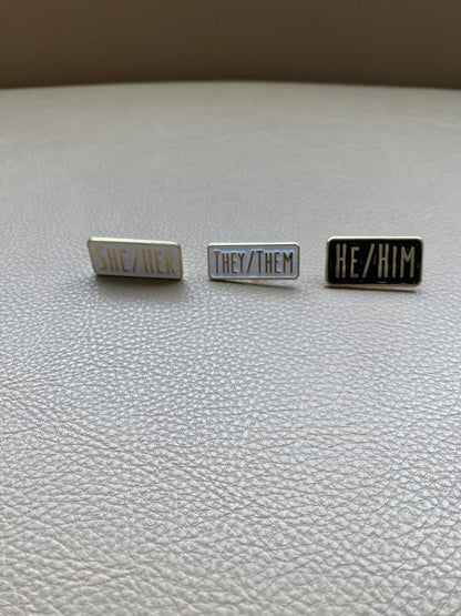 Enamel Pronoun Pin