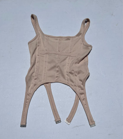 Ribbed Corset Tank Top