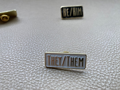 Enamel Pronoun Pin