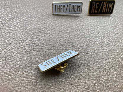 Enamel Pronoun Pin