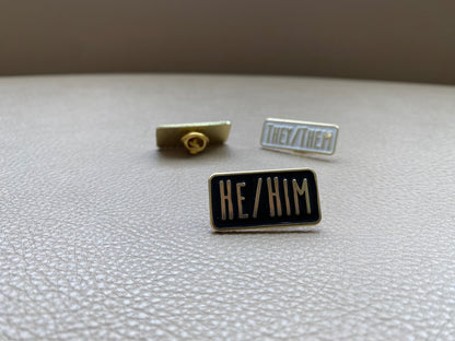 Enamel Pronoun Pin