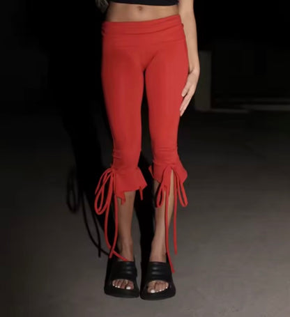 Stretch tie capri Pants