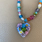 KARO KORU MULTICOLOR HEART NECKLACE