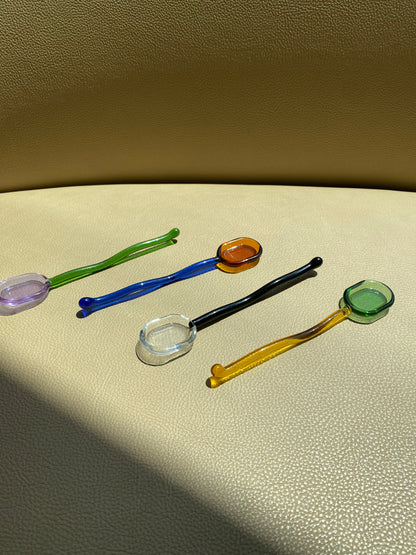 Multi-Colored Glass Spoon