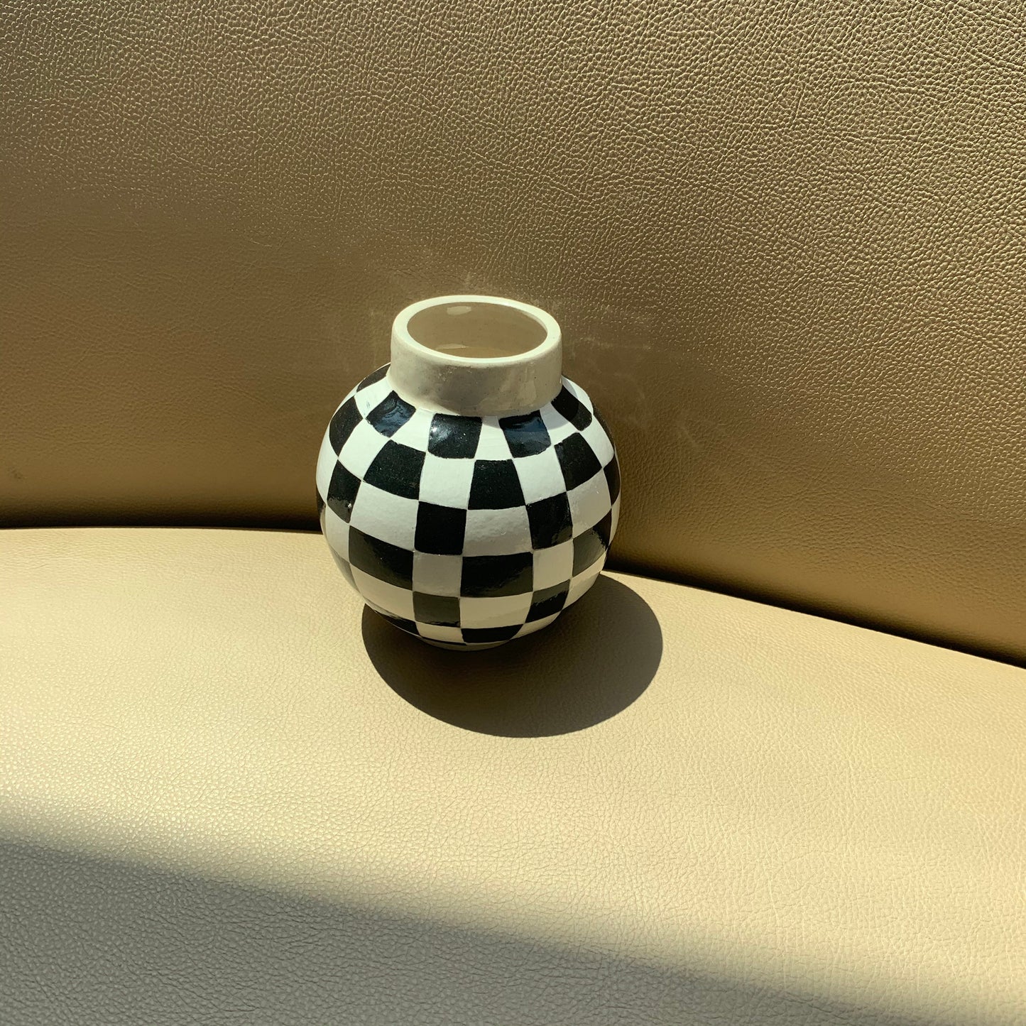 Laura Stinger Short Checker Vase