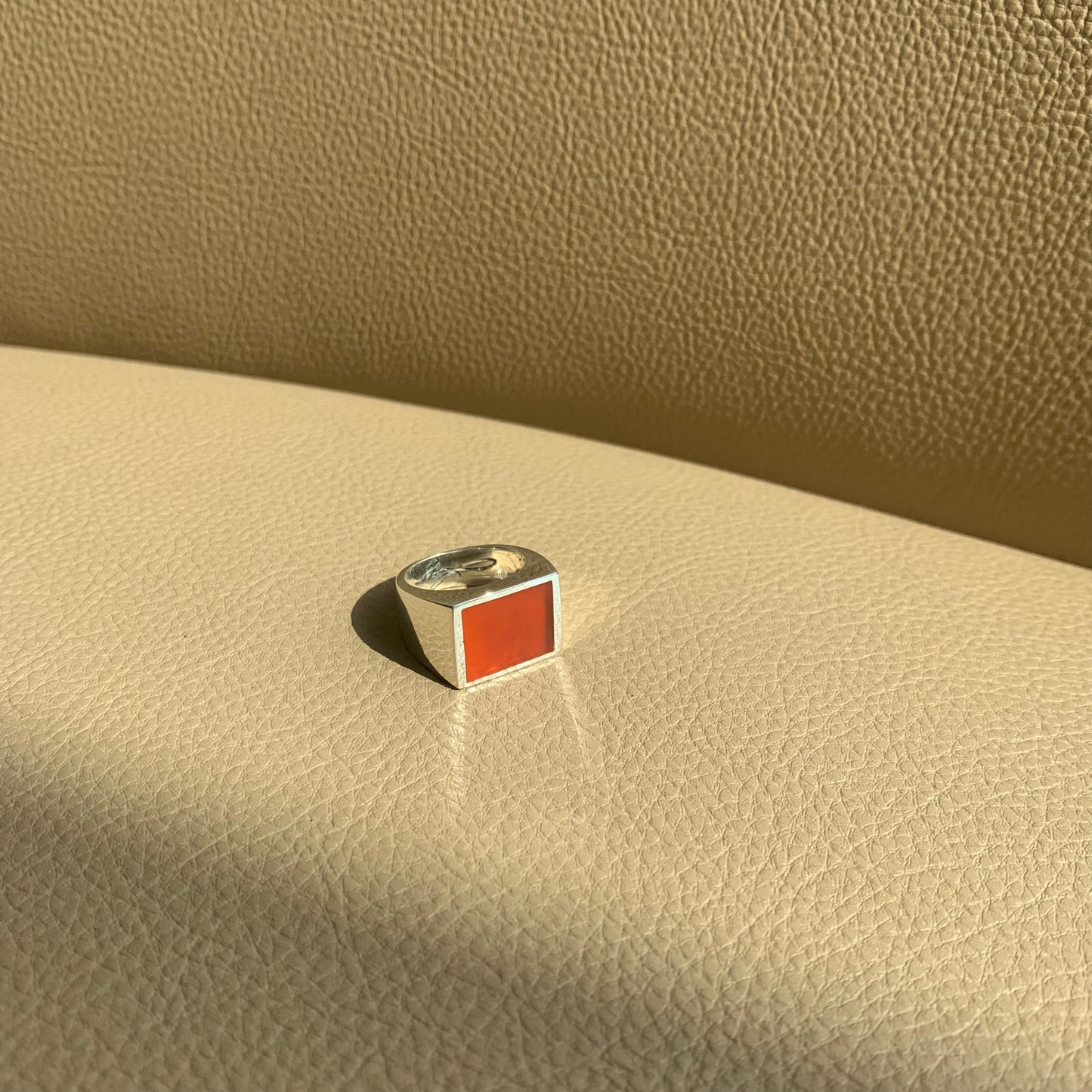 Legier Signet Ring - Silver + Carnelian